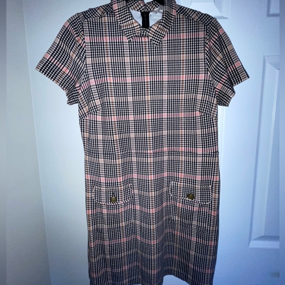 LOFT, Women’s Medium Petite Plaid Dress with Pockets (Never Worn) - Picture 2 of 3